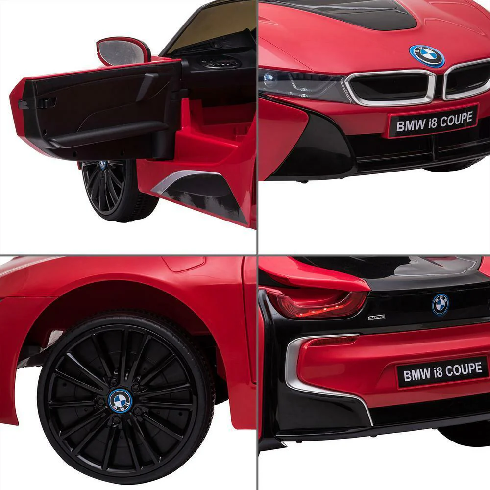 BMW I8 12V Ride-On Car with Remote Control, MP3 Player, Horn, and LED Lights - Image 6