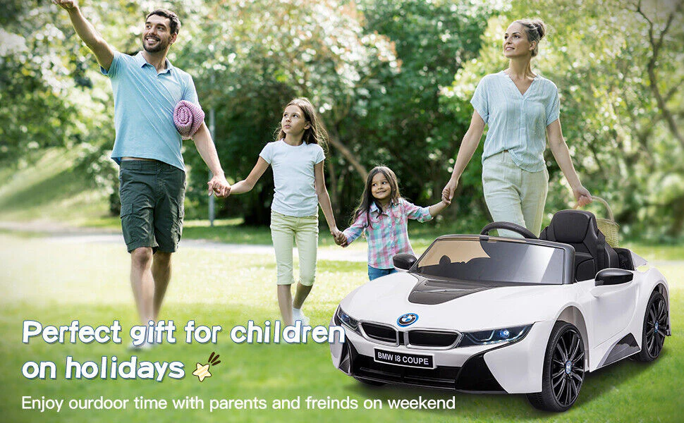 BMW I8 Coupe 12V Electric Ride-On Car for Kids with Remote Control, MP3 Player, and LED Lights - Image 9