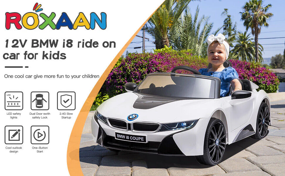 BMW i8 Coupe 12V Kids Ride-On Toy Car with Remote Control - Electric Vehicle for Endless Fun! - Image 12