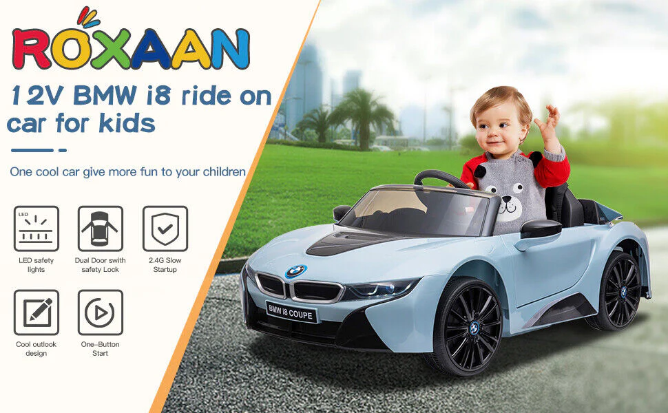 BMW i8 Licensed 12V Electric Ride-On Car for Kids with Remote Control - Image 4
