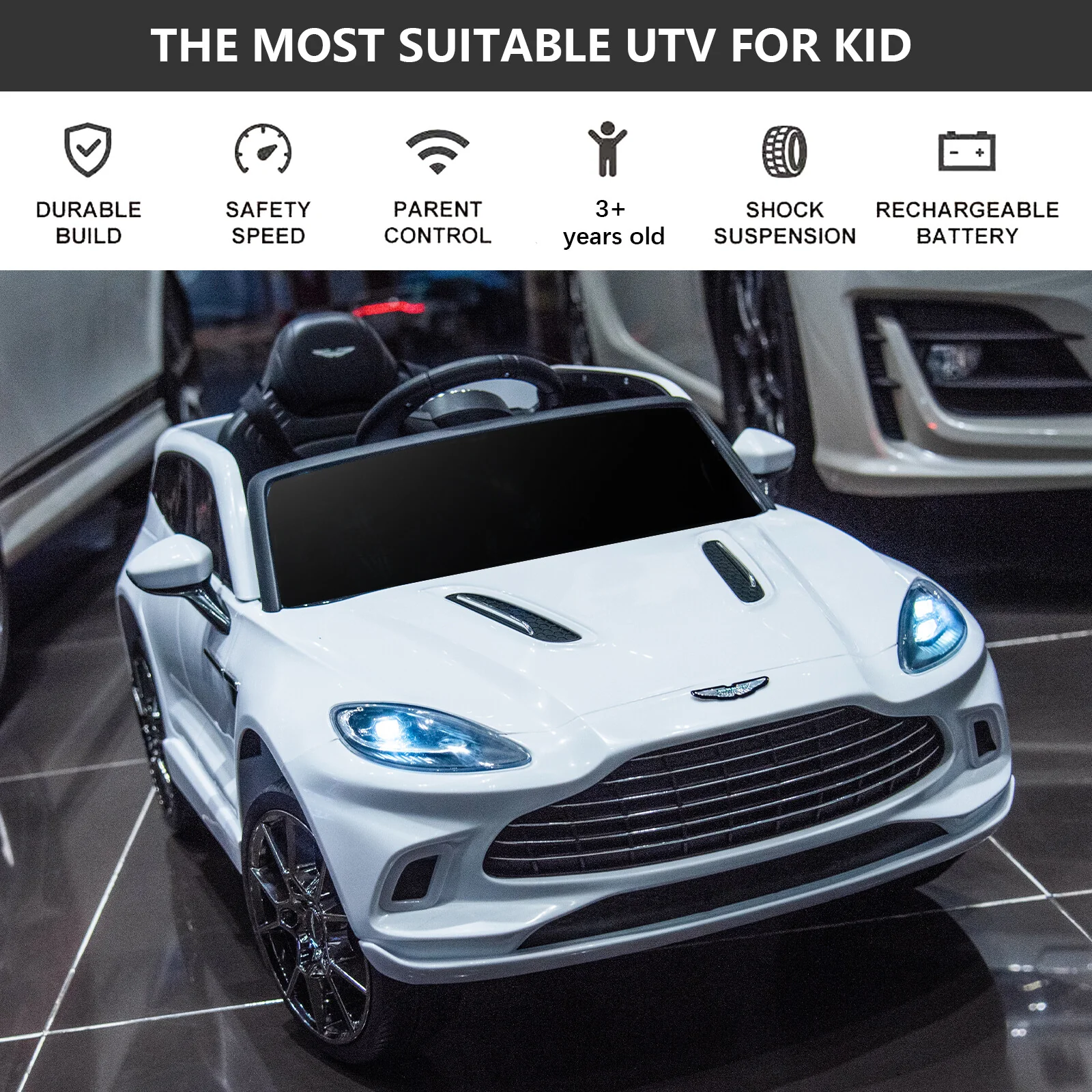 12V Dual-Drive Remote Control Electric Ride-On Car for Boys and Girls - Image 26