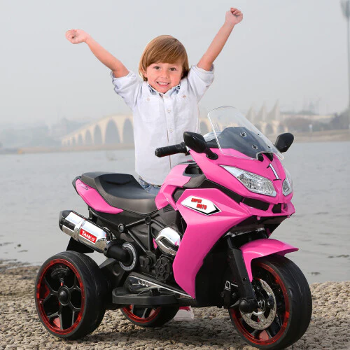12V Electric Kids Ride-On Dirt Bike Motorcycle with 3 Wheels and LED Lights for Boys and Girls - Image 2