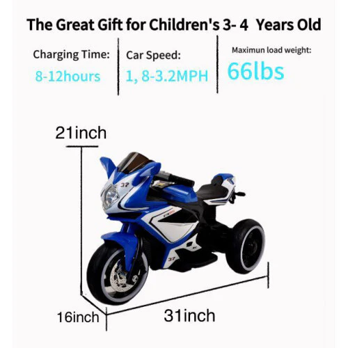 6V Electric Ride-On Dirt Bike for Kids with 3 Wheels – Child's Motorcycle Toy - Image 8