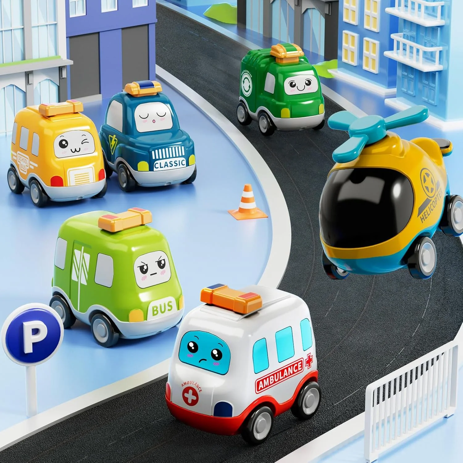 16.9-Inch Toddler Transport City Truck Toy for Boys and Kids - Image 3