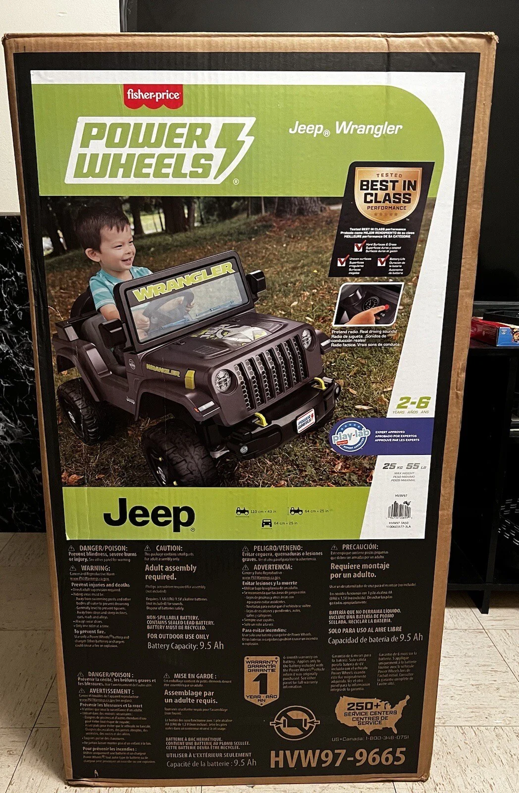 Ride-On Power Wheel Jeep Wrangler for Boys