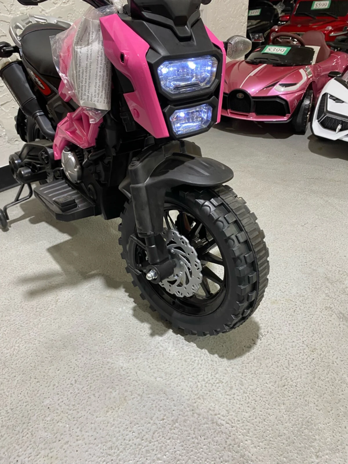 Ride-On Motorcycle with Training Wheels and Built-in Music System - Image 3
