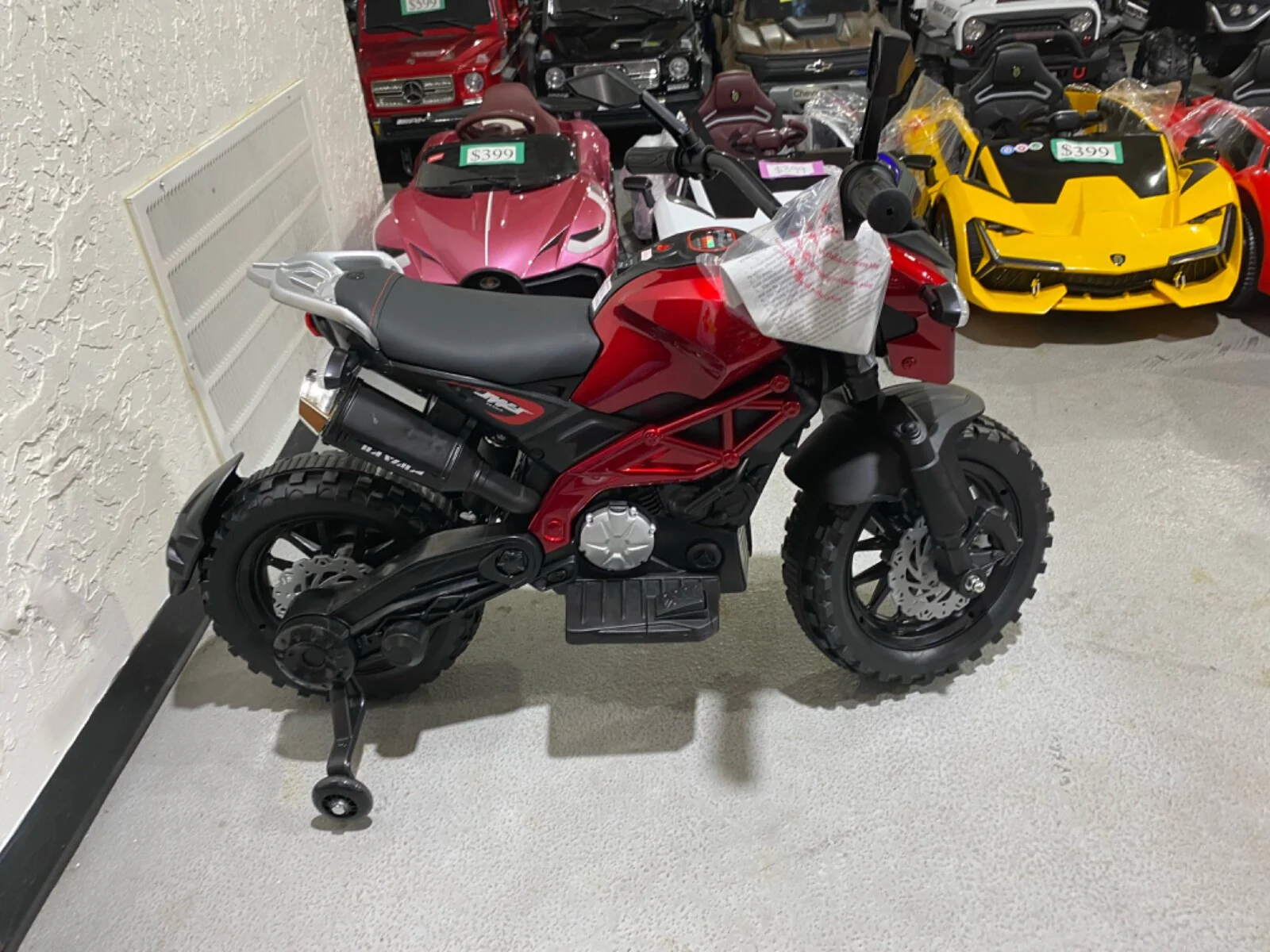 Ride-On Motorcycle with Training Wheels and Built-in Music System - Image 4