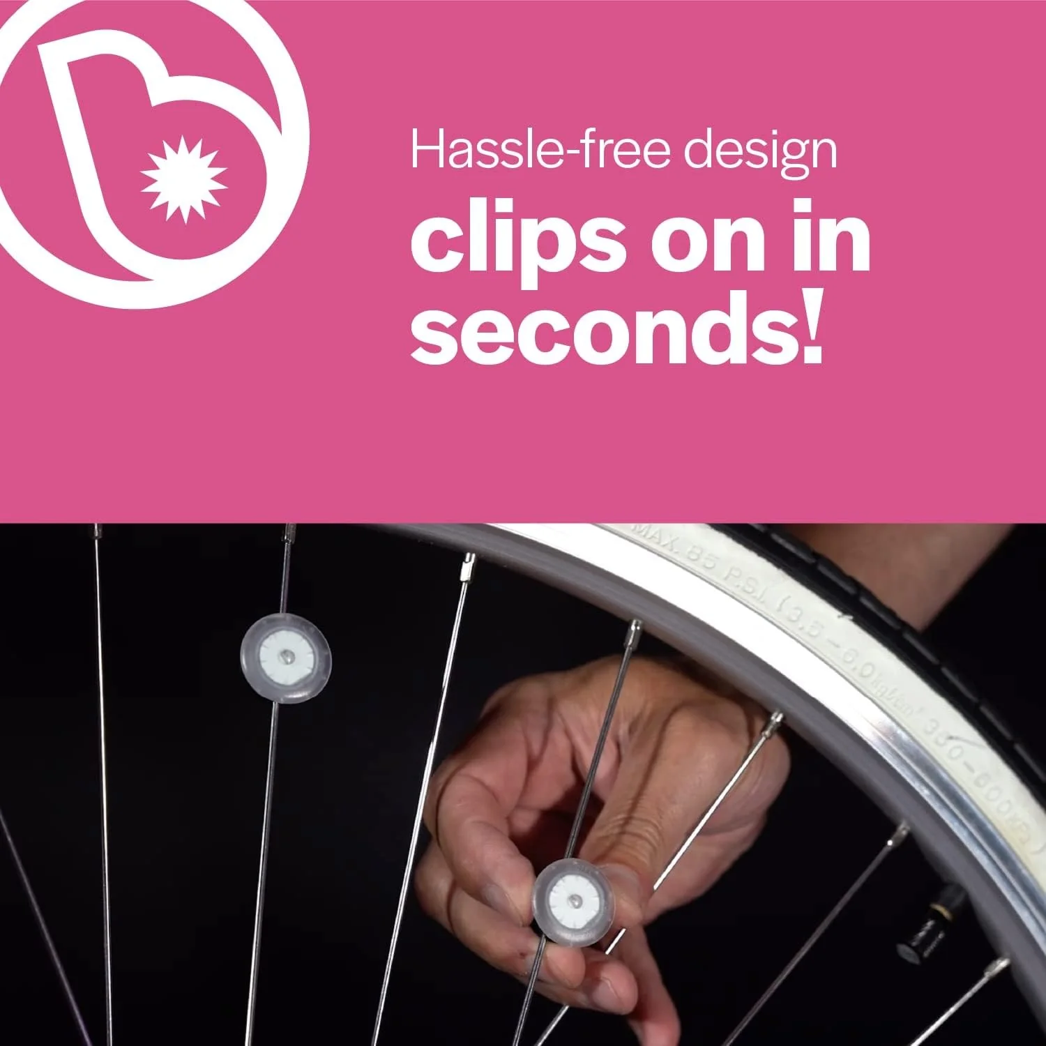 Pink Battery-Powered LED Bike and Ride-On Lights - Image 5