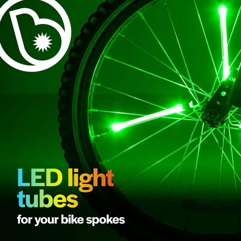 SpinBrightz Green Battery-Powered LED Bike Ride-On Lights L1710 - Image 2