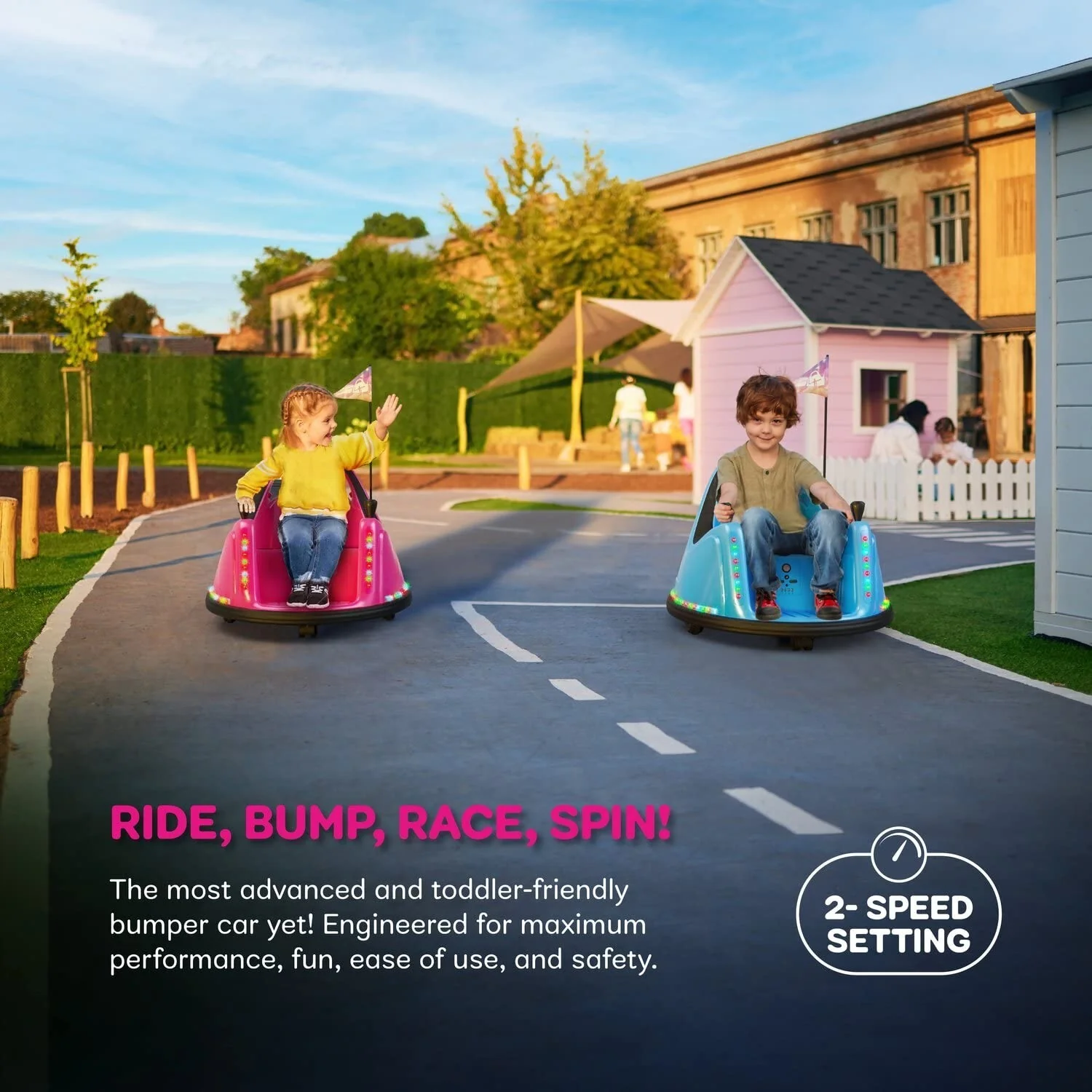 Electric Ride-On Bumper Car for Kids and Toddlers, 12V with 2-Speed Settings - Image 5