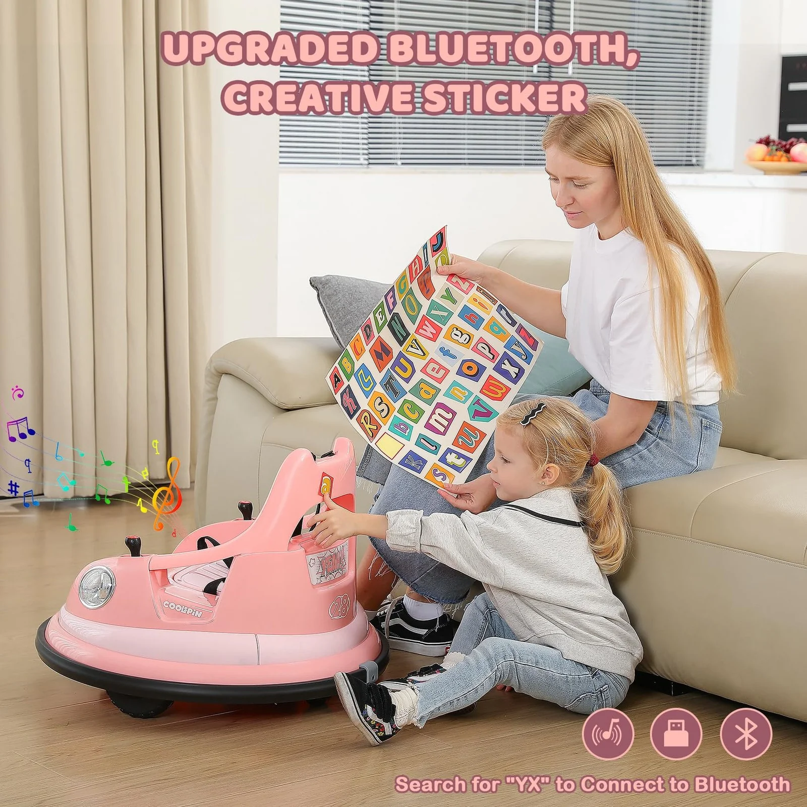 12V Toddler Ride-On Bumper Car for Kids with 1.9mph Max Speed and Remote Control - Image 5