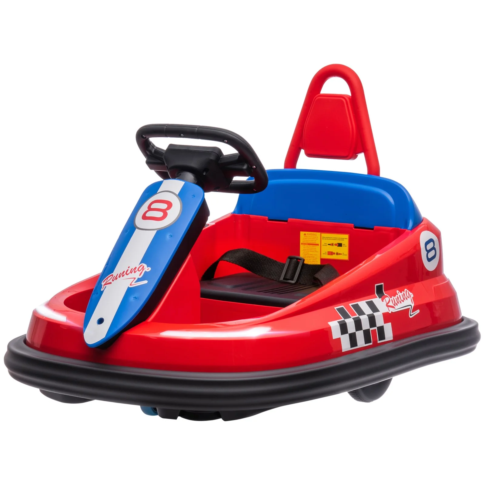 Kids 6V Electric Ride-On Bumper Car with 360 Degree Rotation Red - Image 4