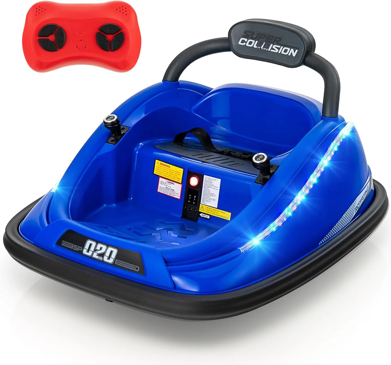 12V Electric Ride-On Bumper Car for Toddlers with Remote Control and Rechargeable Battery - Image 11