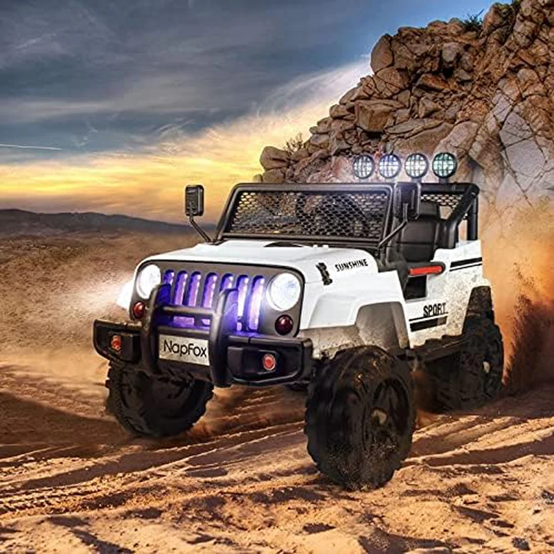 Camouflage Remote Control Ride-On Car with Spring Suspension for Kids - Image 8