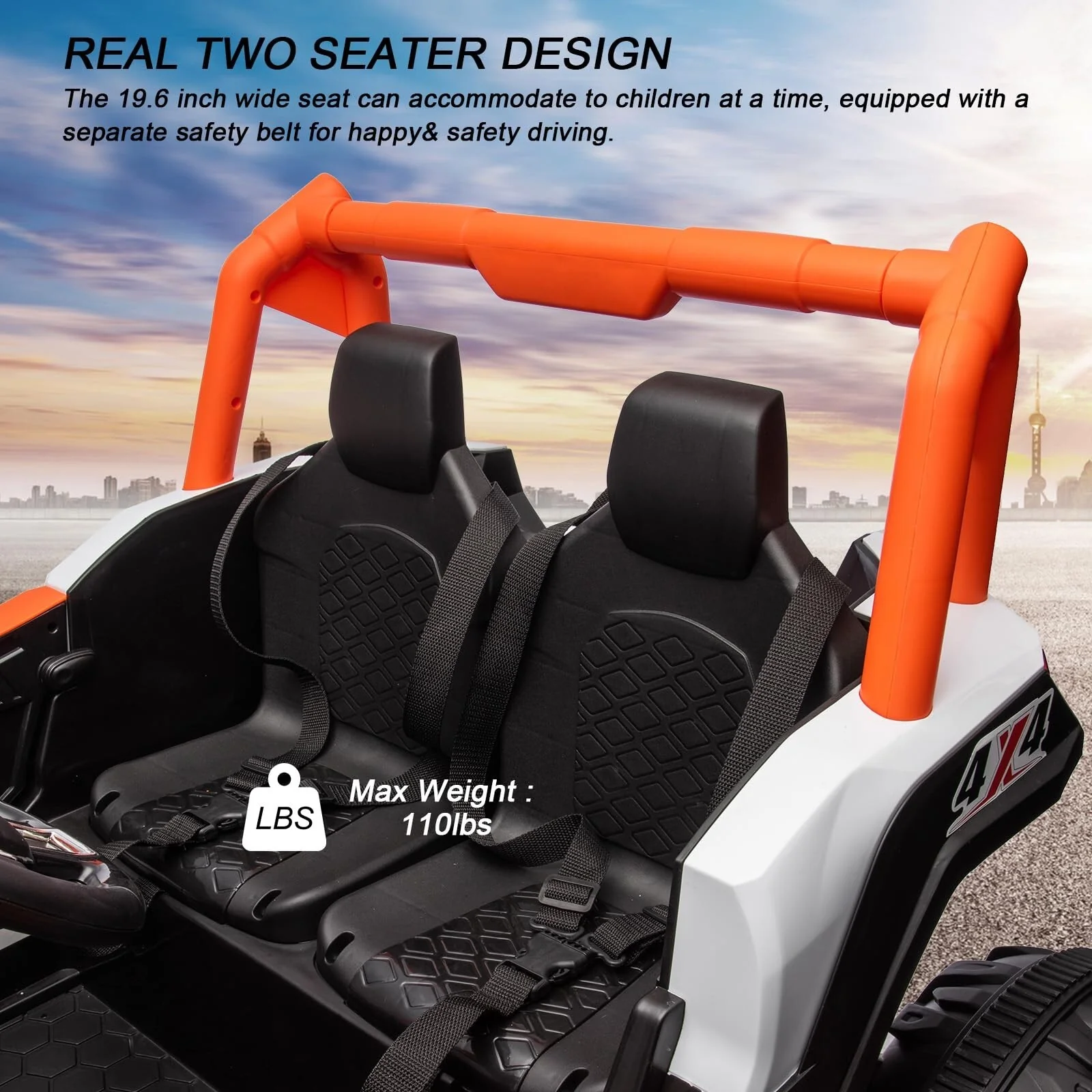 24V Electric 4WD Off-Road Ride-On UTV Quad Car for Kids - Image 2