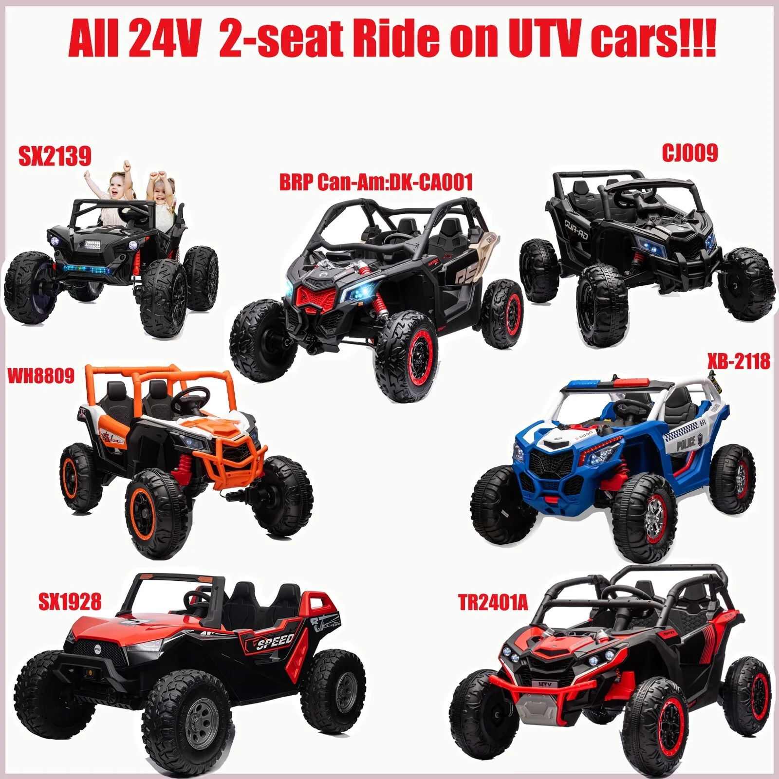 24V Electric 4WD Off-Road Ride-On UTV Quad Car for Kids - Image 9