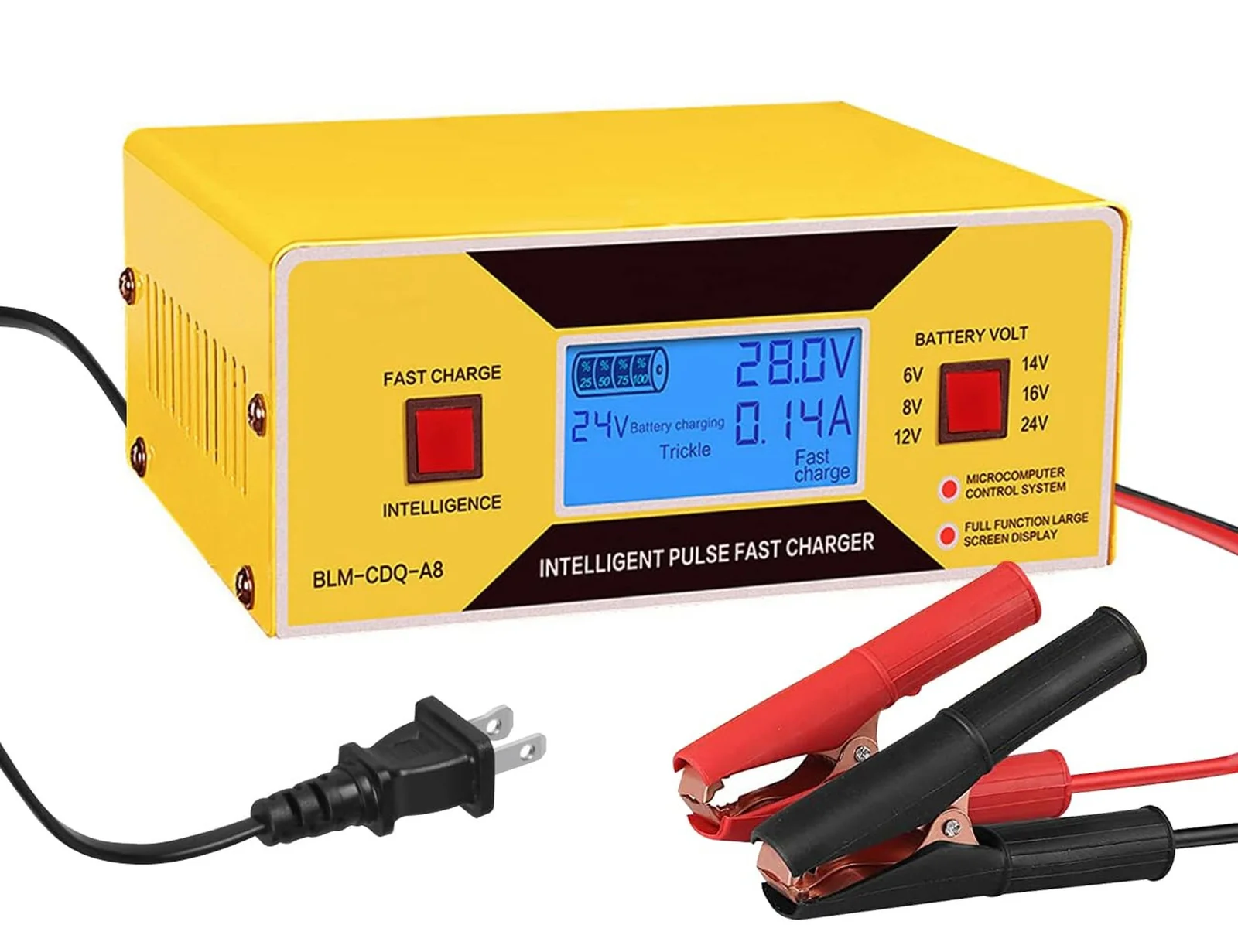 Automatic Car Battery Charger with Adjustable 6-24V Voltage Settings - Image 10