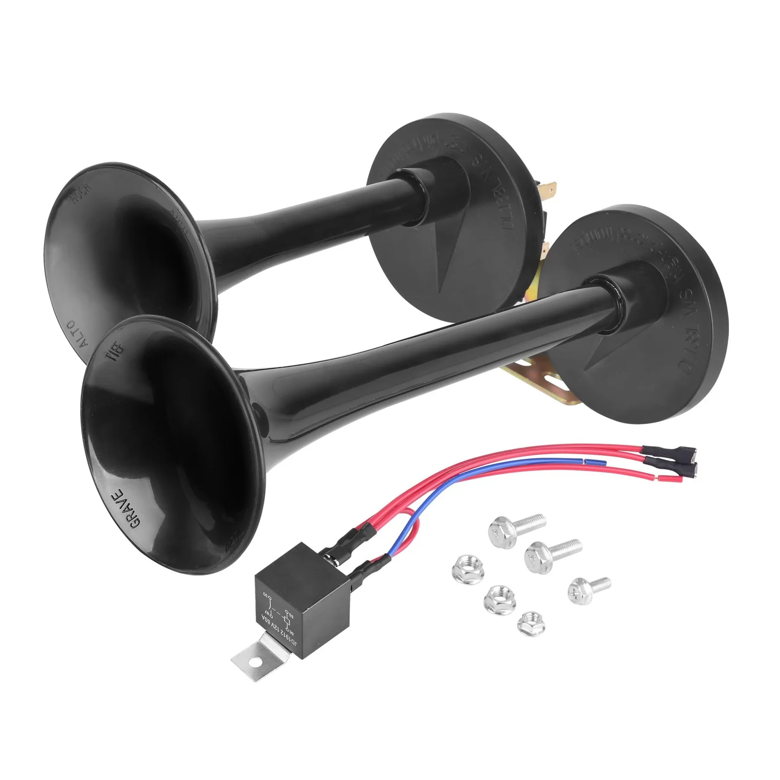 12 Volt Electric Dual Horn Kit for Cars and Trucks - Loud 130dB Universal Vehicle Horn - Image 8