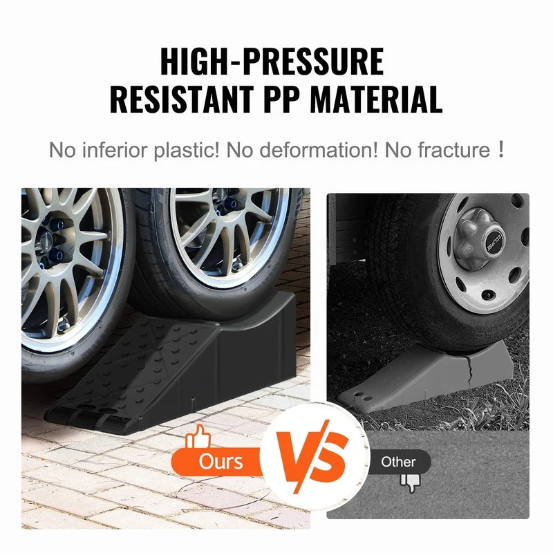 Portable Durable Plastic Car Ramp with Tandem Wheels Supports Up to 20,000 lbs Safety Design - Image 6