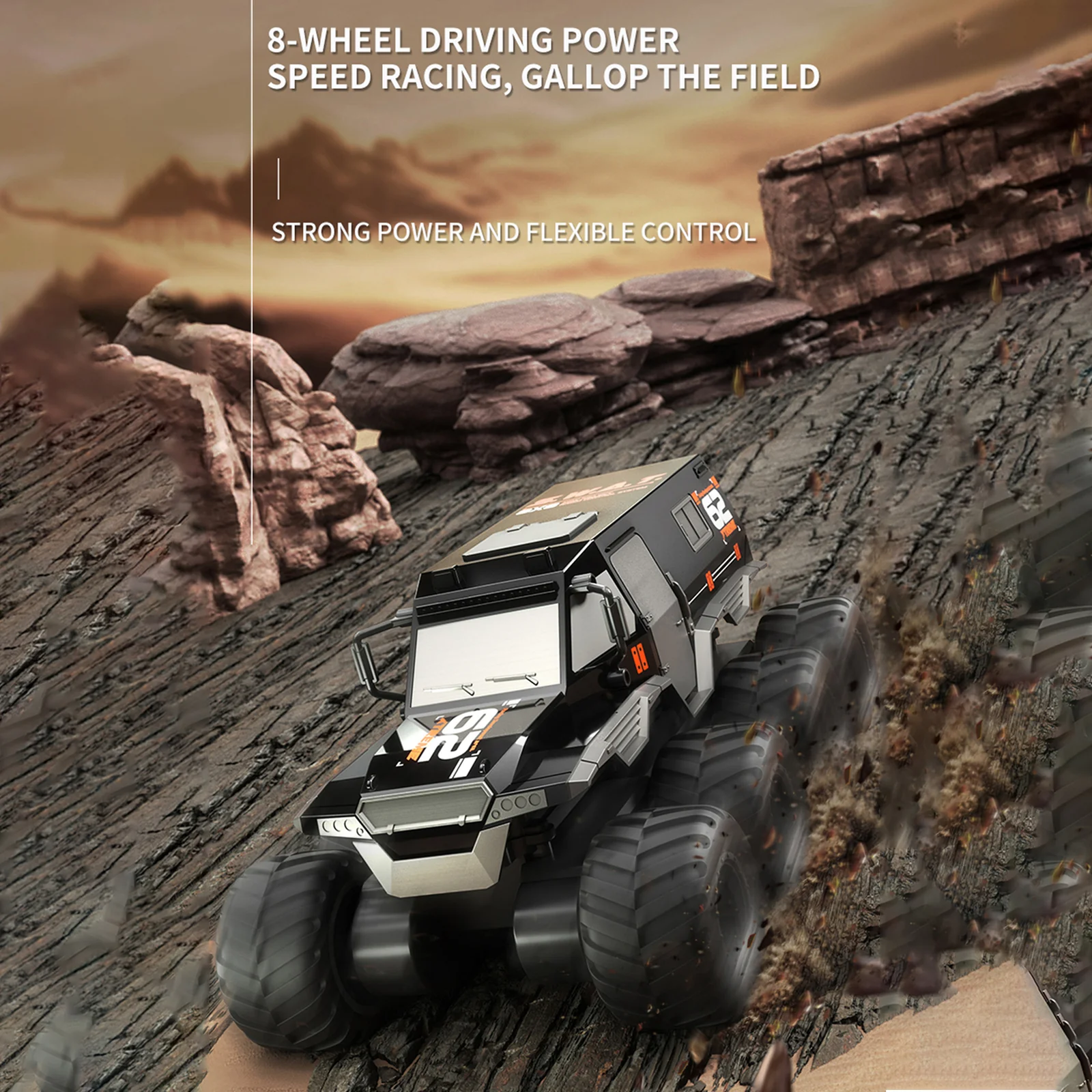 Waterproof 8-Wheel 2.4G Remote Control Armored Car M6B8 - Image 2
