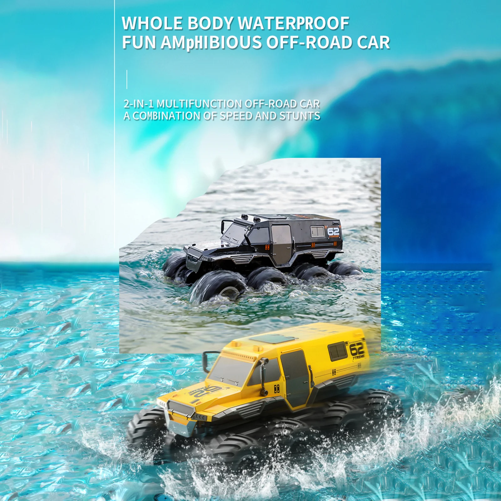 Waterproof 8-Wheel 2.4G Remote Control Armored Car M6B8 - Image 9