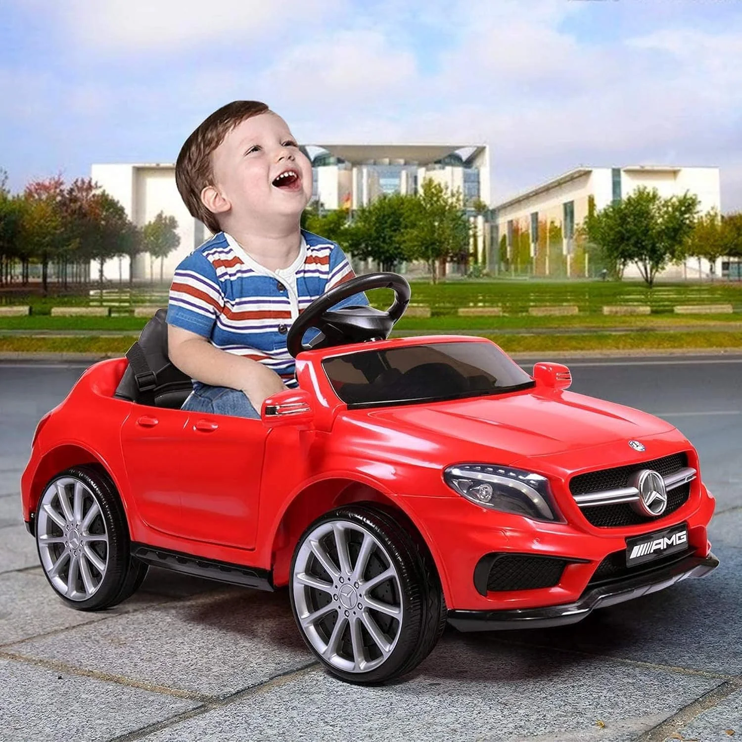 Carrito eléctrico para niños con control remoto y diseño elegante - Image 10