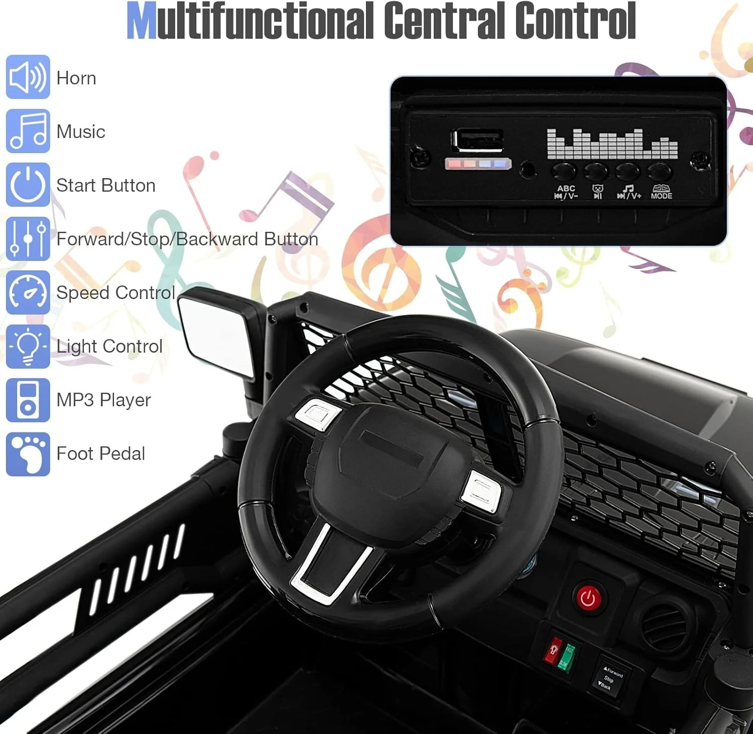 Carrito Eléctrico de Juguete para Niños con Control Remoto Todo Terreno Resistente - Image 5