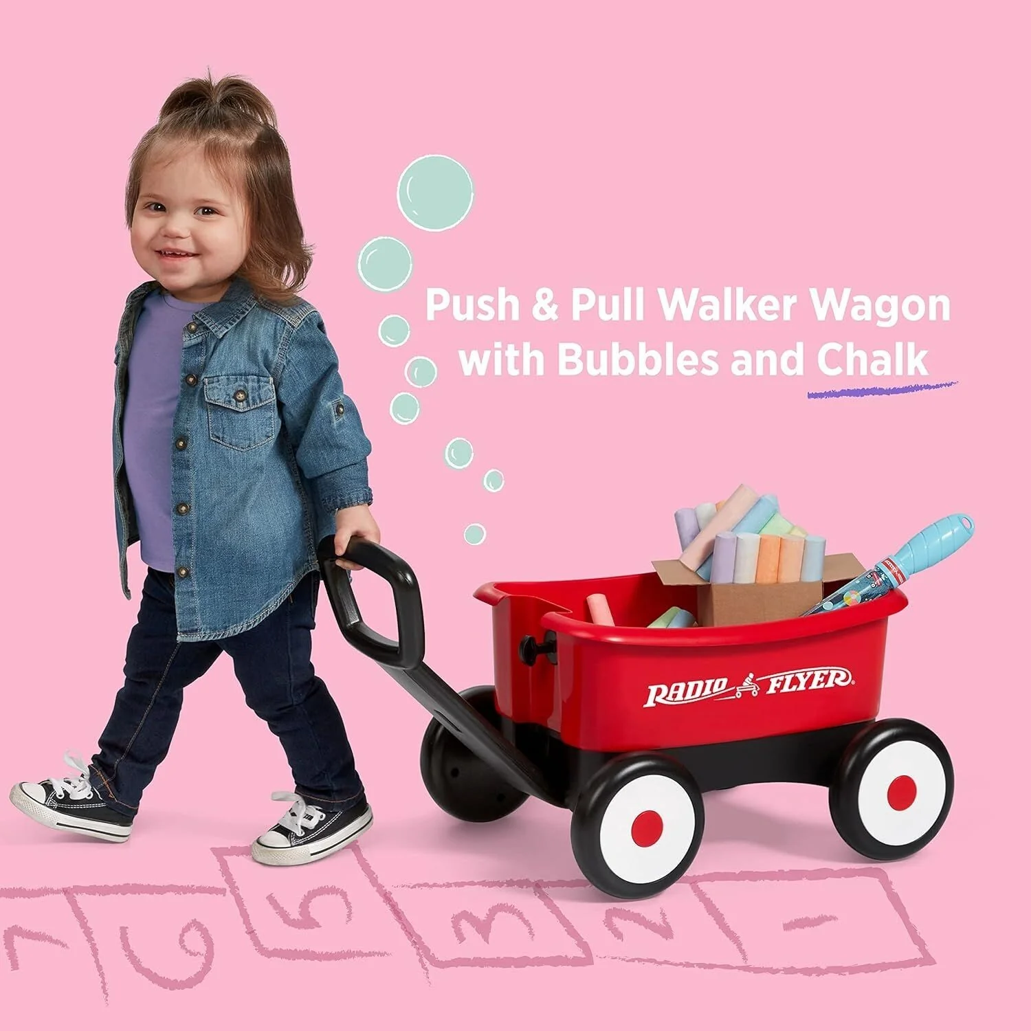 Carrito de empuje para niños con almacenamiento color rojo - Image 4