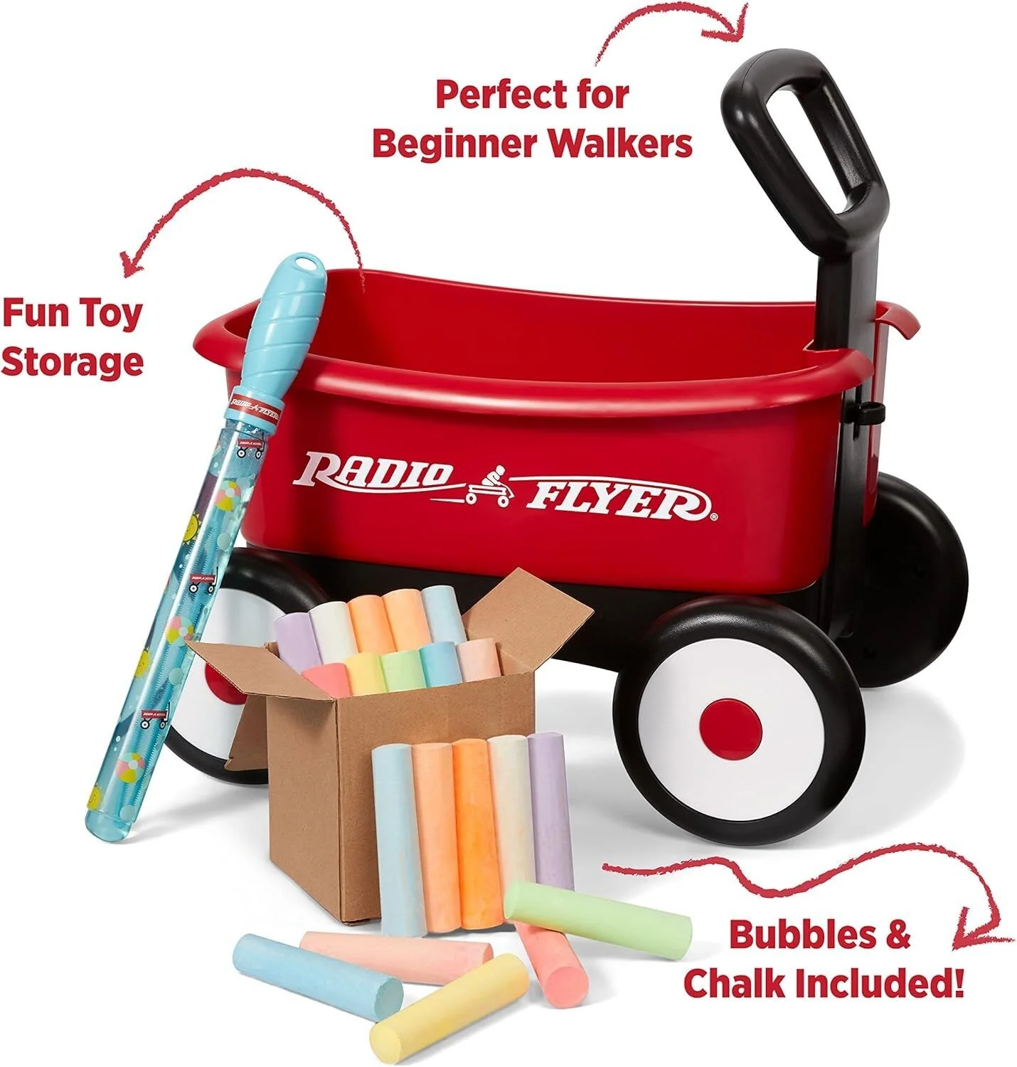 Carrito de empuje para niños con almacenamiento color rojo - Image 5