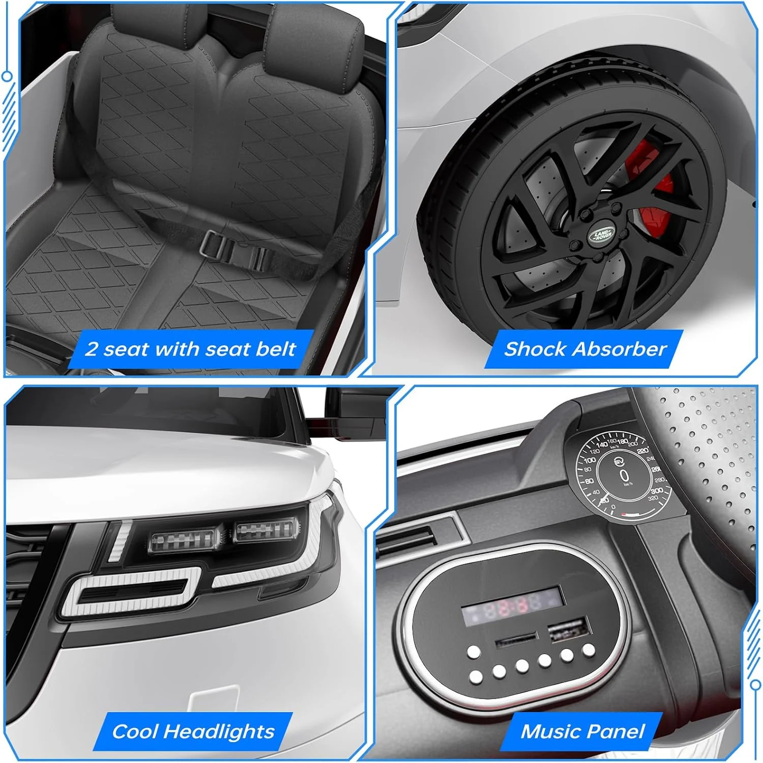 Carro eléctrico para niñas con batería recargable, control remoto, música y luces - Image 4