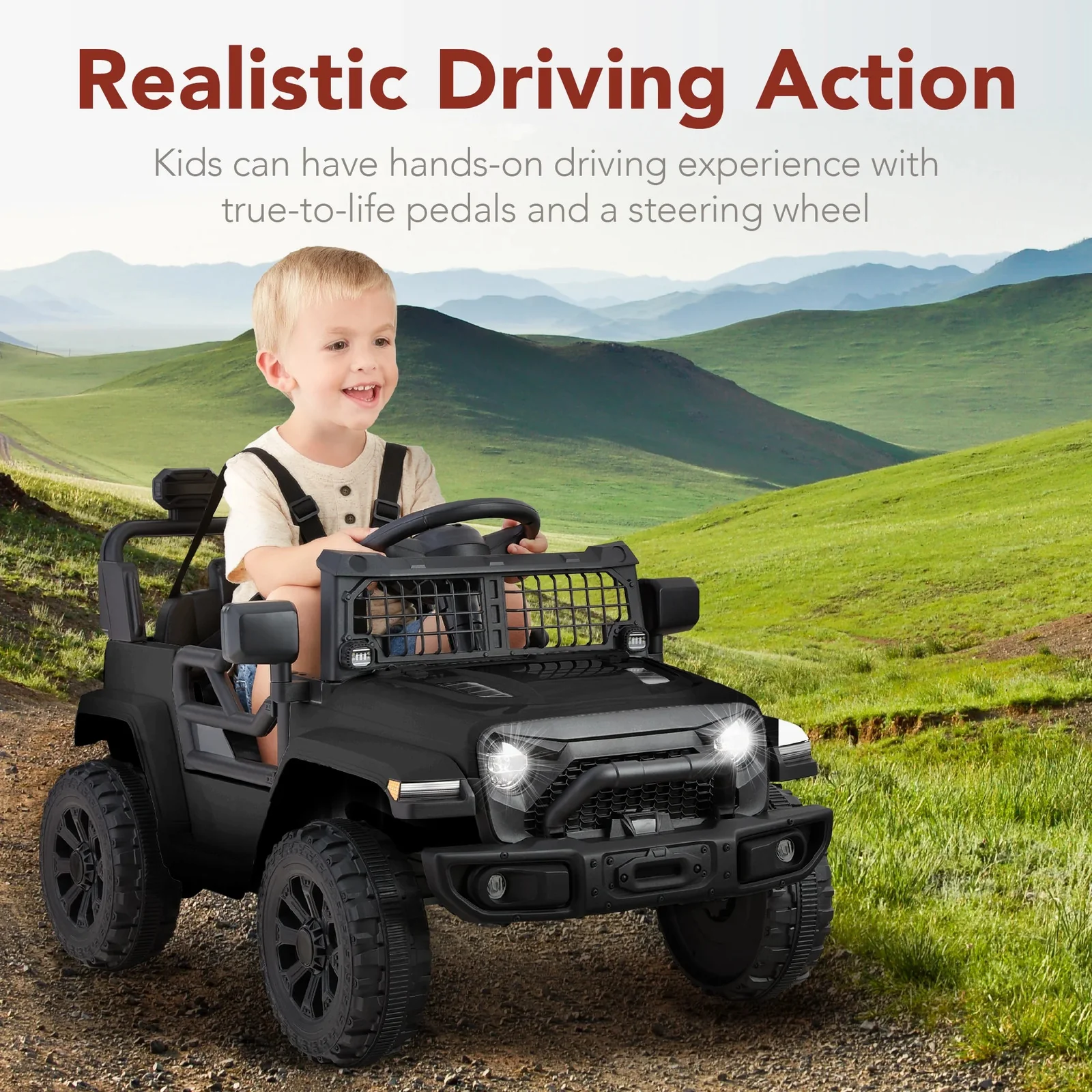 Coche eléctrico montable para niños con control remoto para jugar y conducir - Image 4