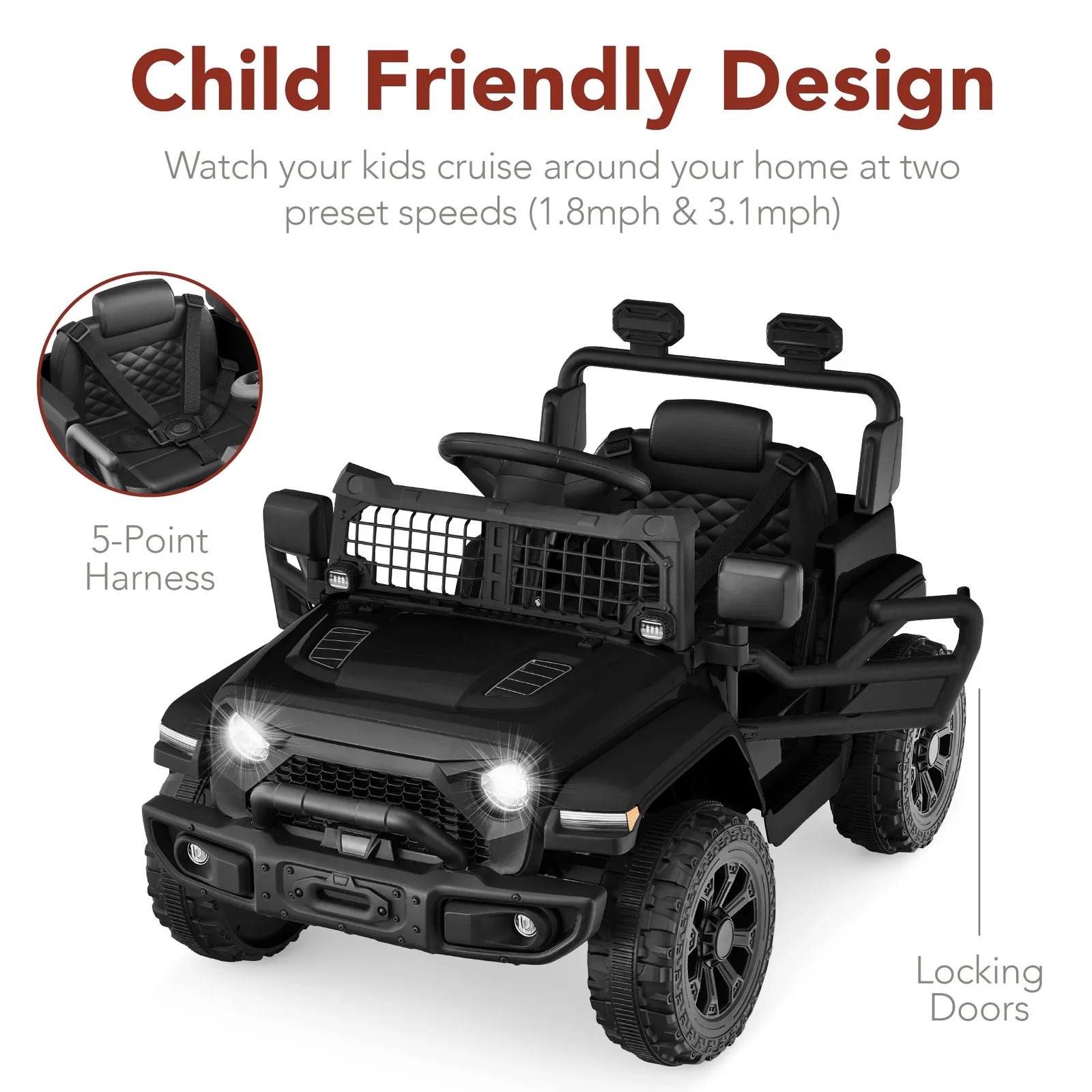 Coche eléctrico montable para niños con control remoto para jugar y conducir - Image 6