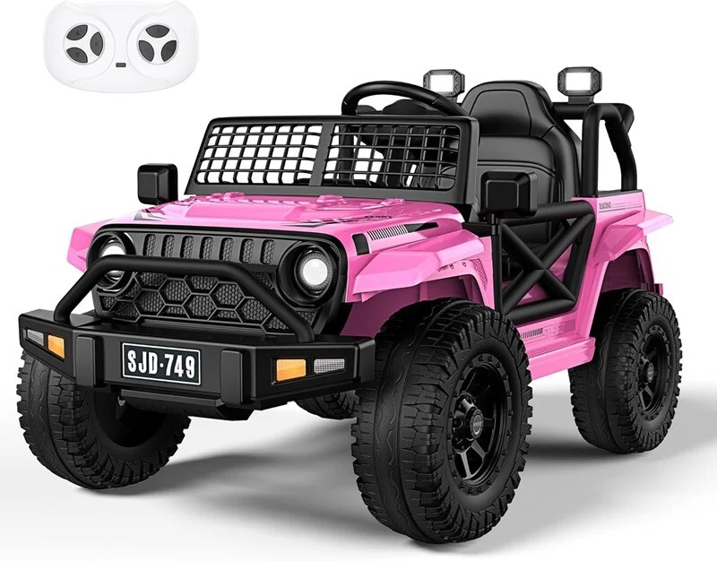 Coche eléctrico para niños de 2 a 4 años con control remoto para conducir y jugar