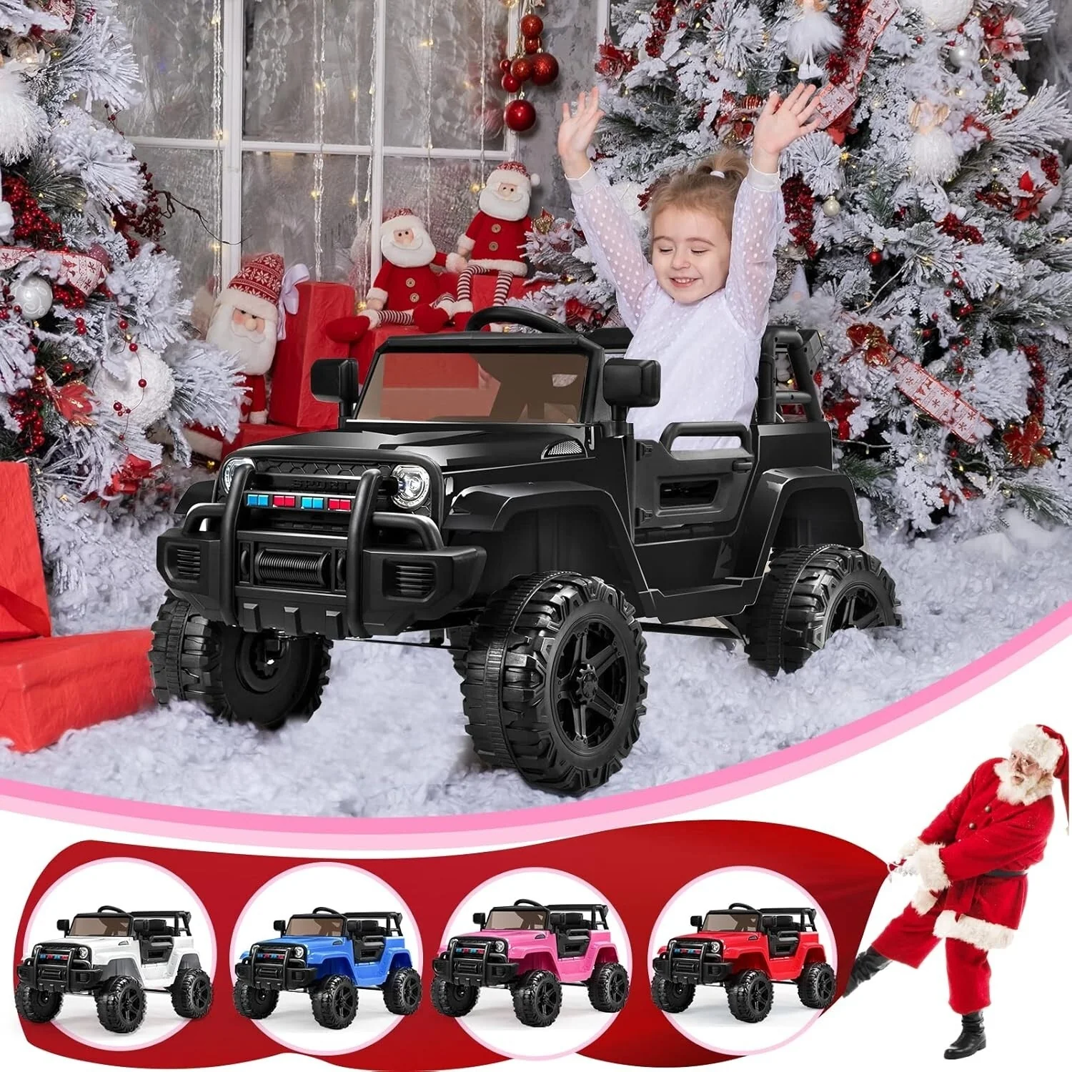 Electric Ride-On Car for Kids Ages 3-5 with Lights for Riding and Playing - Image 8
