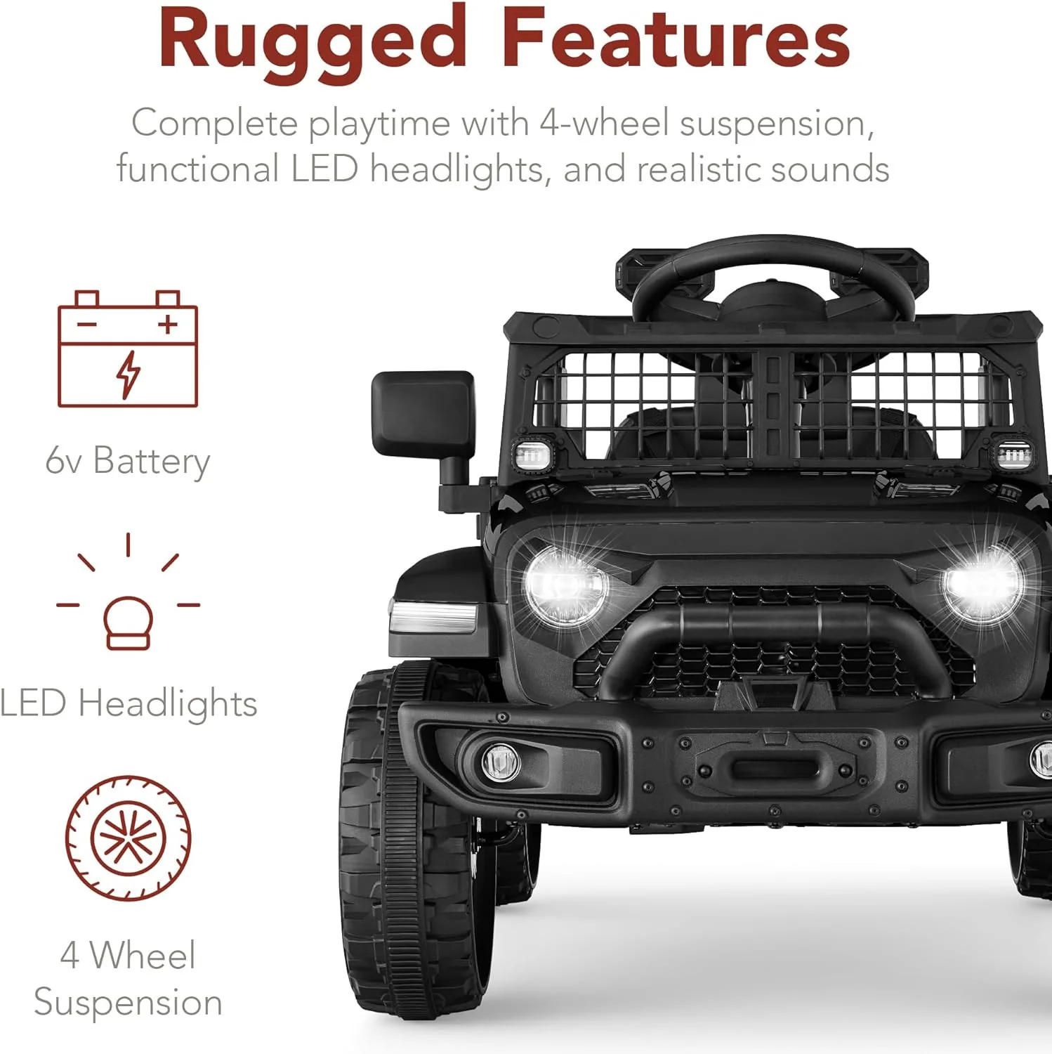 Coche Eléctrico Infantil con Luces para Niños de 3 a 5 Años para Montar y Conducir - Image 6