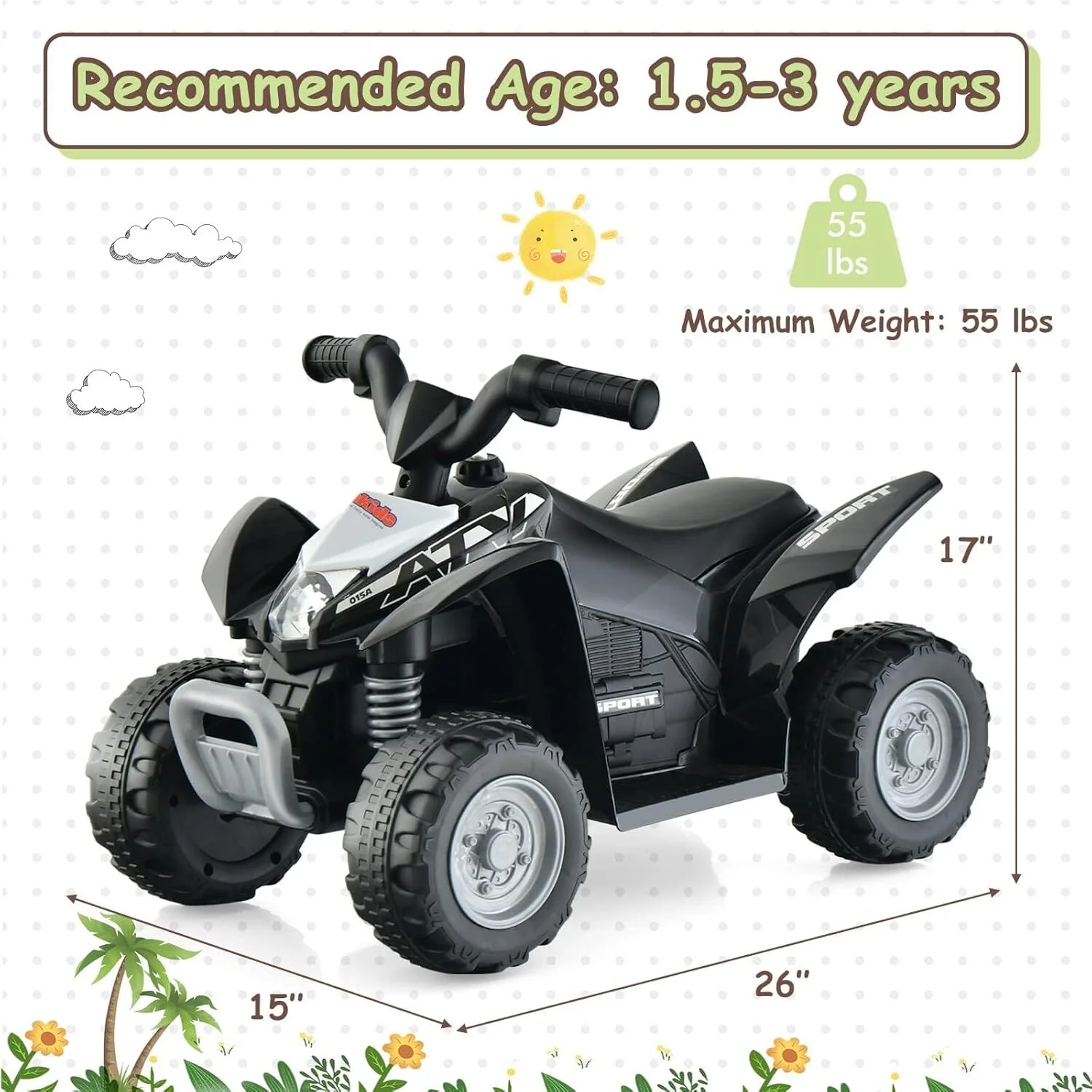 Coche eléctrico para niños con luces para montar y conducir - Image 7