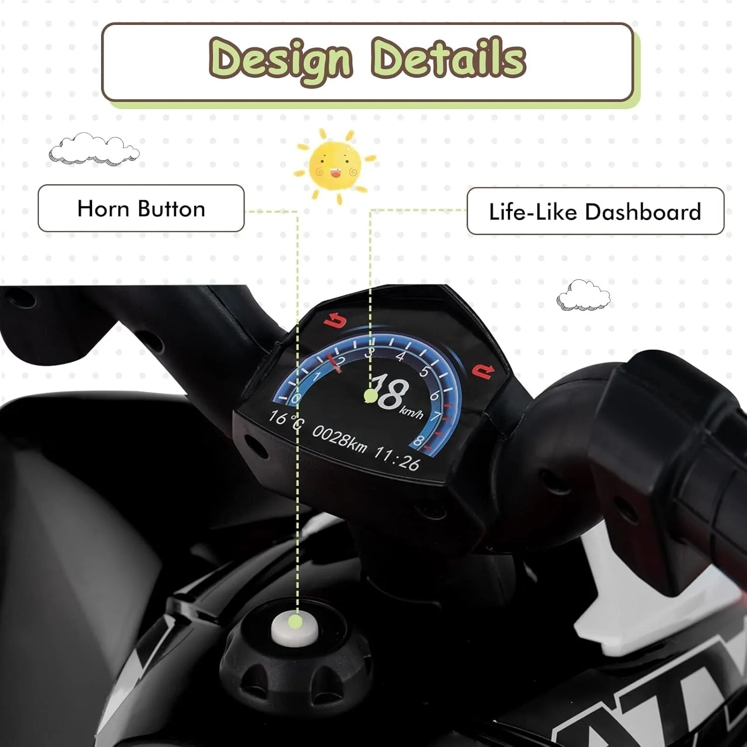 Carro eléctrico para niños con luces, para montar y conducir, nuevo modelo - Image 18