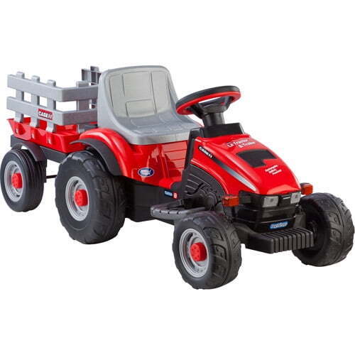 Case IH Lil' Tractor and Trailer: 6V Battery-Powered Ride-On for Kids - Image 3