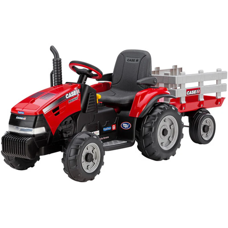 Case IH Magnum Tractor and Trailer 12-Volt Battery-Powered Ride-On - Brand New Model - Image 5