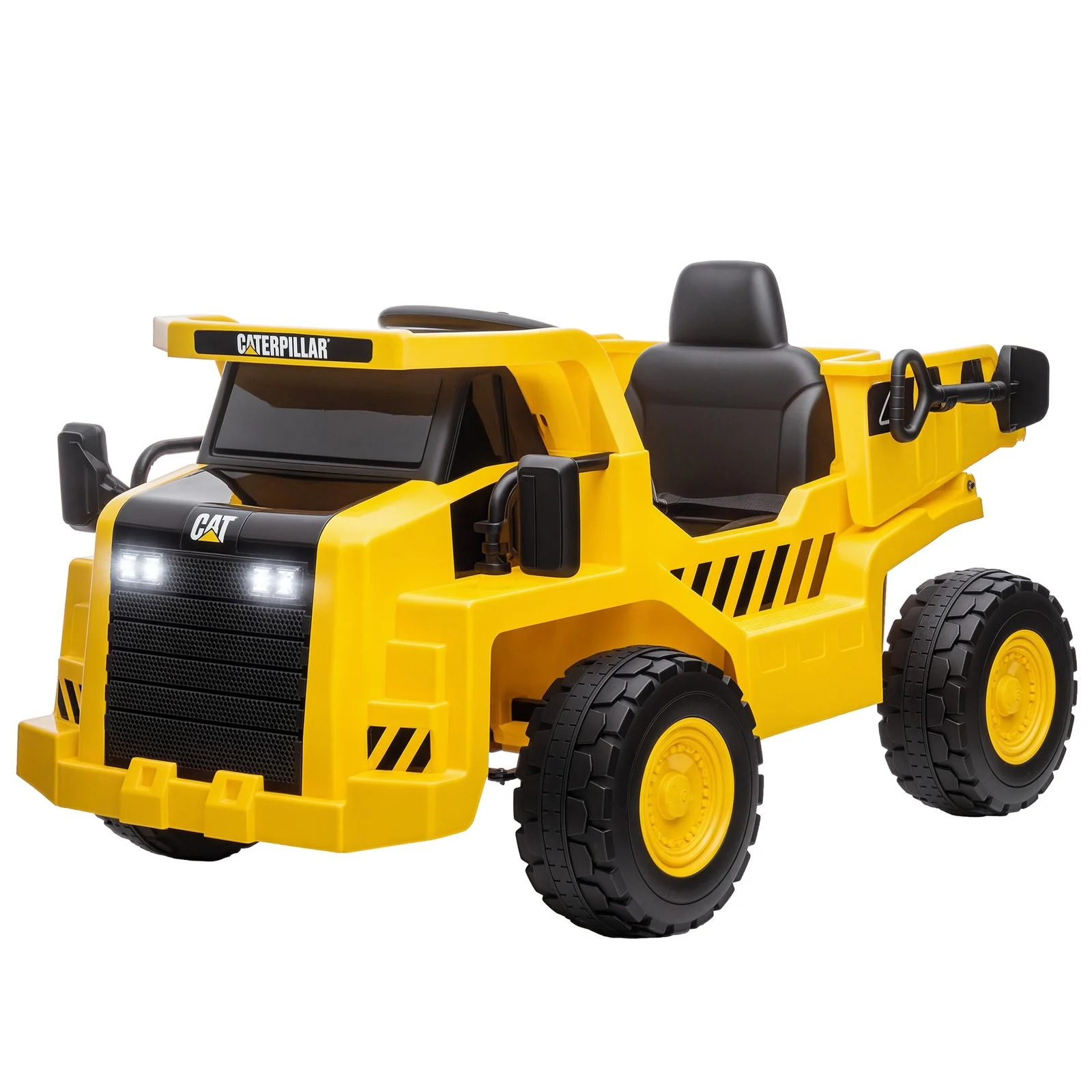 12V Electric Ride-On Excavator with Remote Control, Licensed Yellow Model - Image 3