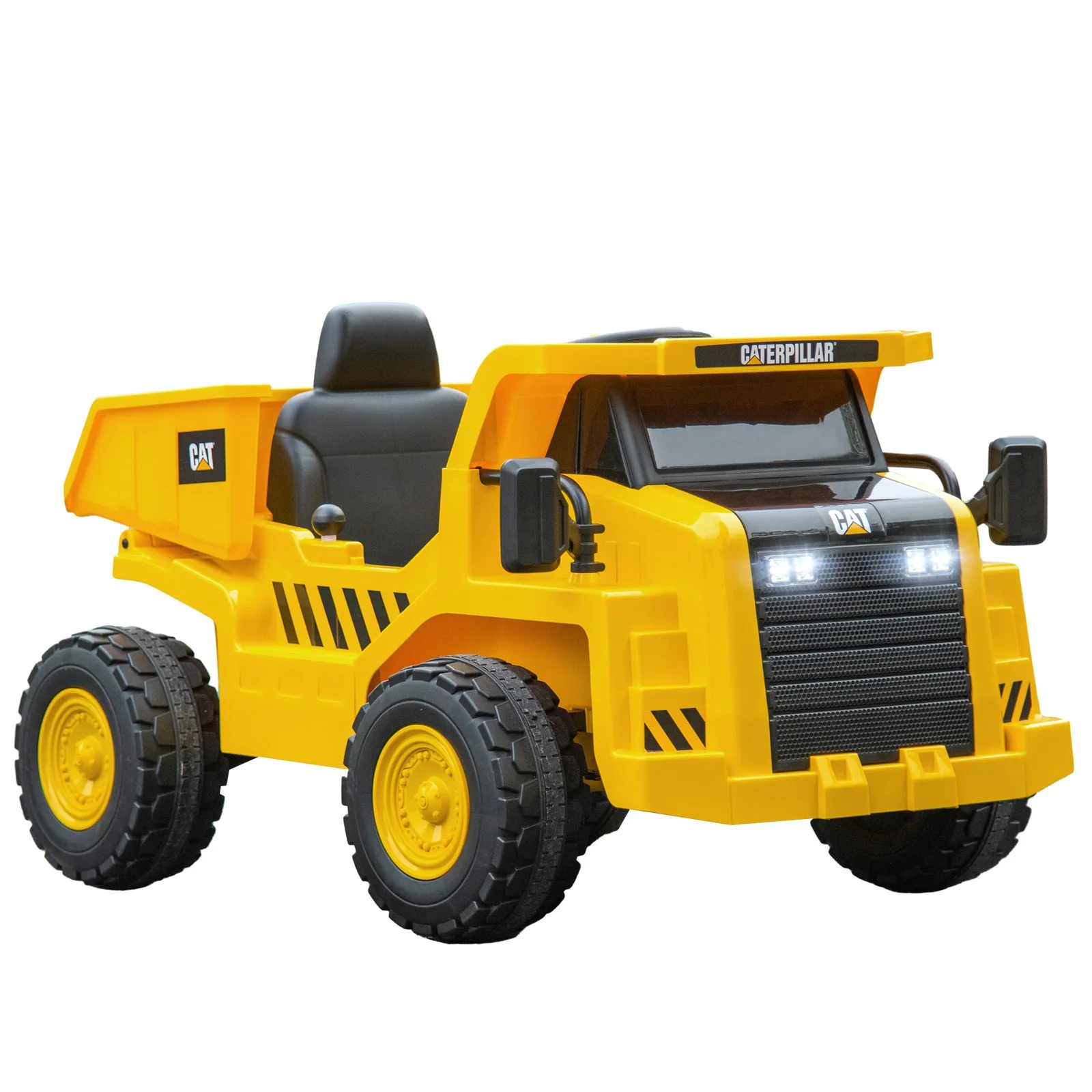 12V Electric Ride-On Excavator with Remote Control, Licensed Yellow Model - Image 4