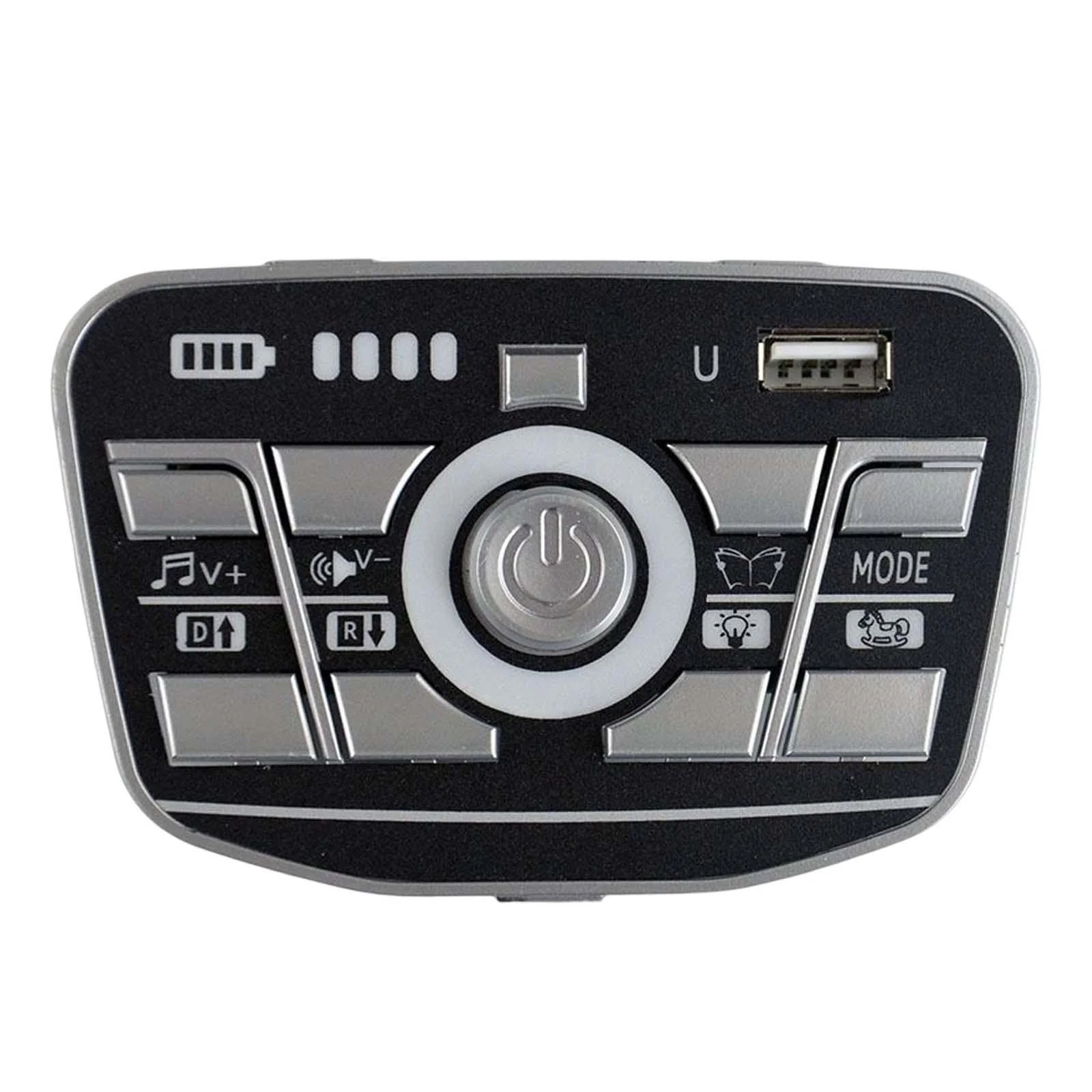 Central Panel with Music Playback, Power Display, and Accessories
