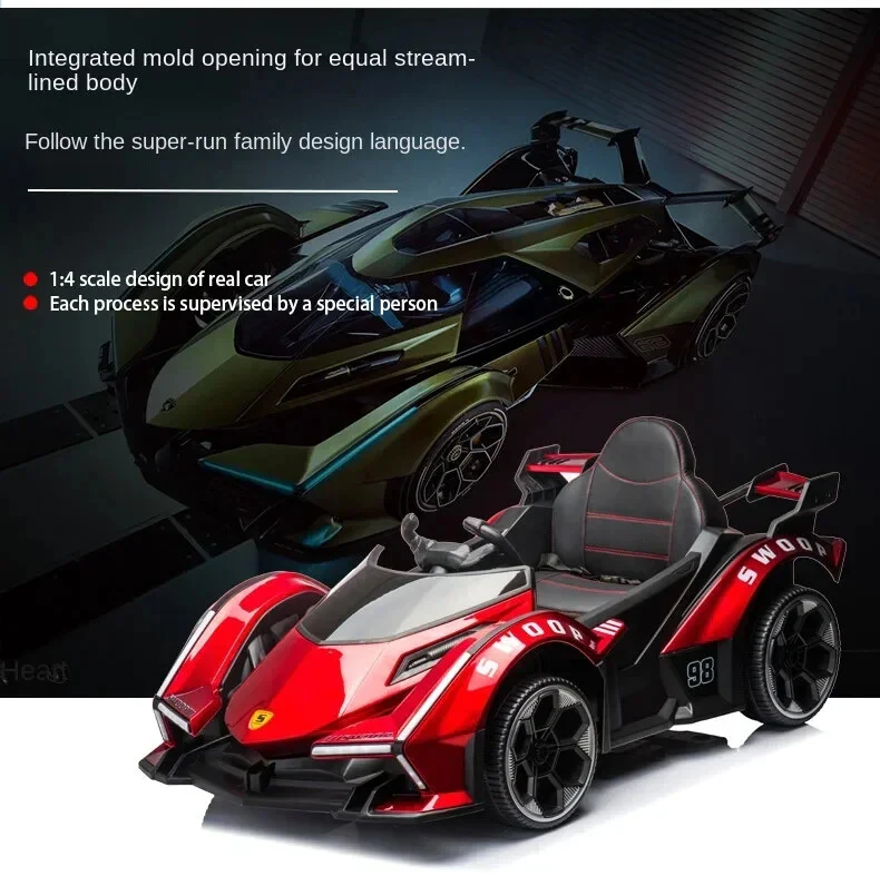 12V Rechargeable Four-Wheel Drive Electric Ride-On Car for Boys and Girls - Image 9