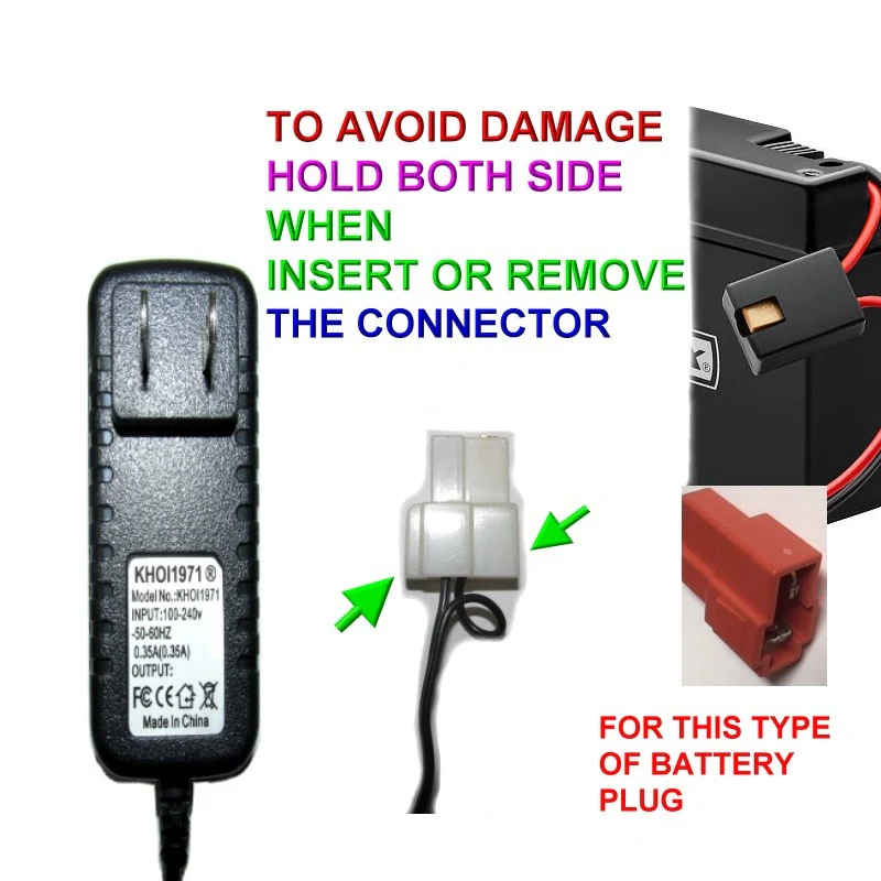 AC Charger Adapter for KT1016TGB Pacific Cycle Disney Cars Lightning McQueen Toy