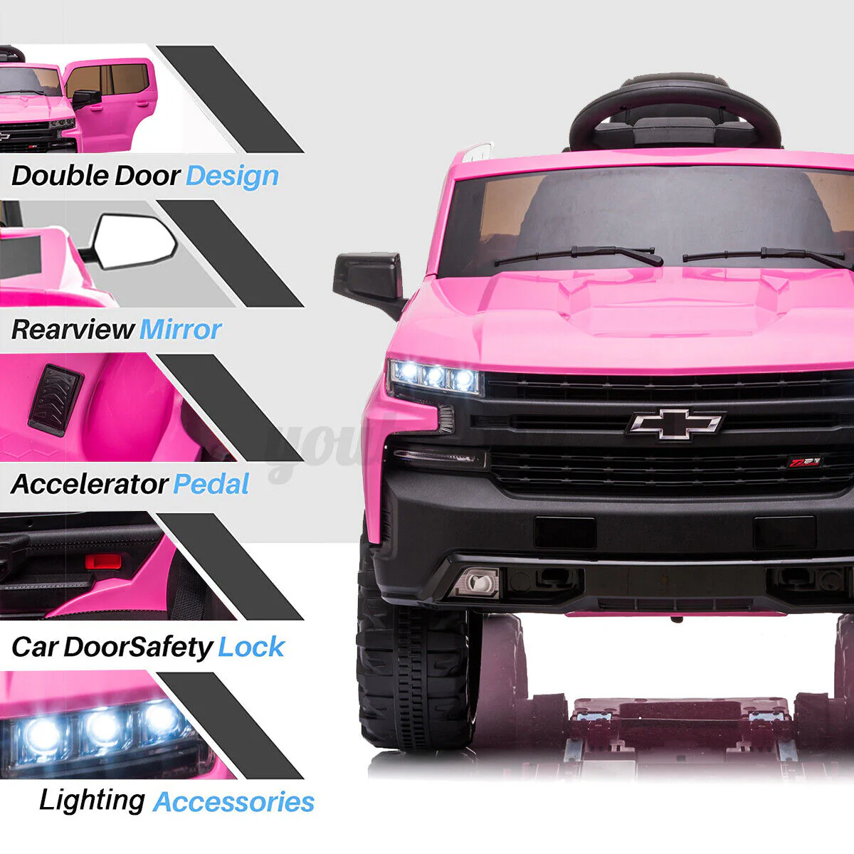 Chevrolet Electric Ride On Car for Kids Ages 3-6 Years - 12 Volt Battery Powered - Image 6