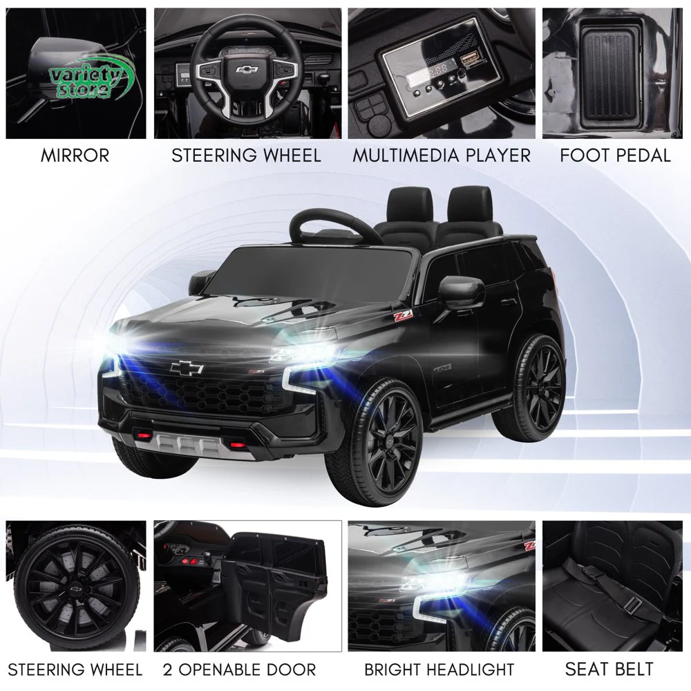 Chevrolet Tahoe 12V Ride on Car for Kids with Remote Control - 4-in-1 Versatile Toy - Image 5