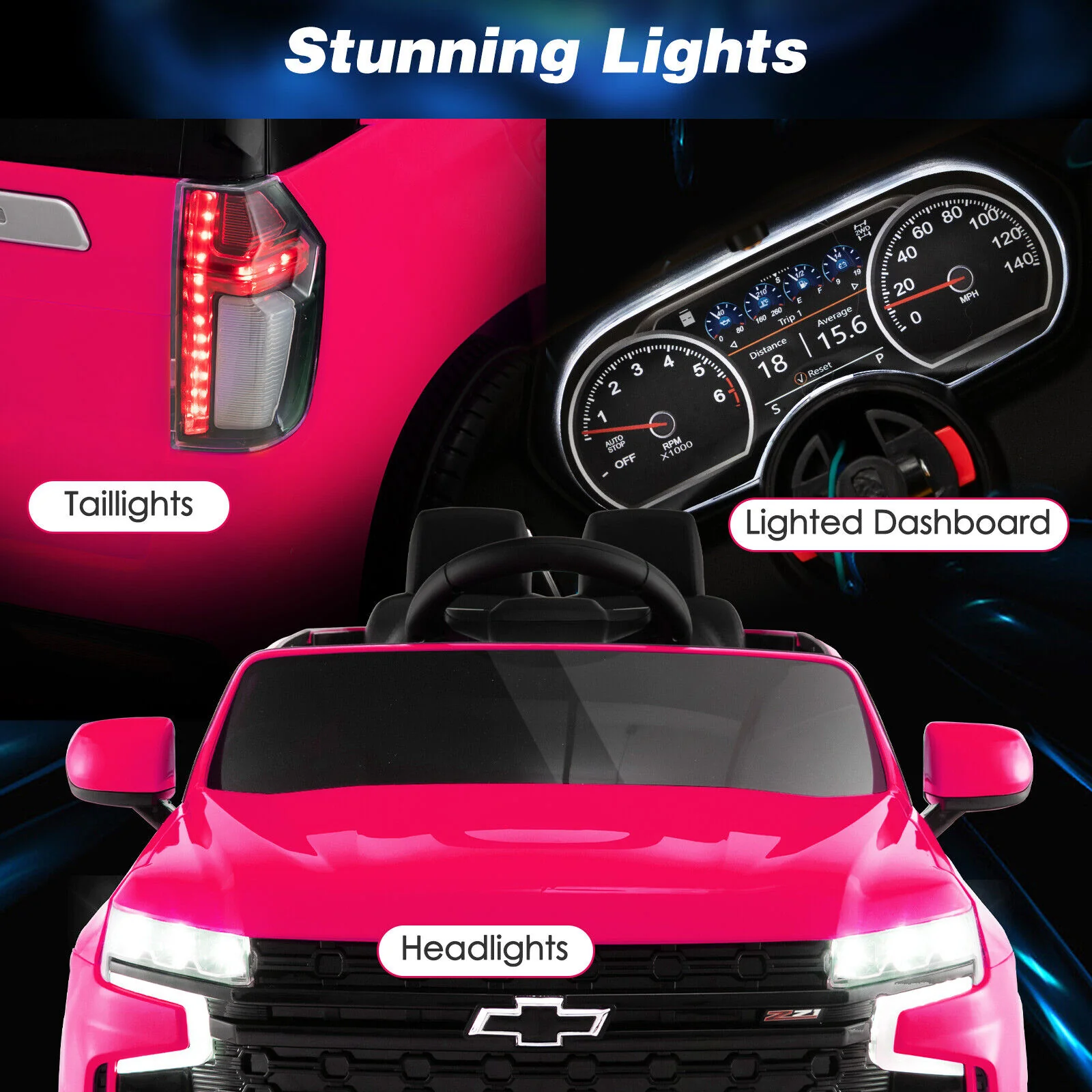 Chevrolet Tahoe Electric Ride-On SUV for Kids with Remote Control, Music, and Lights - 12V - Image 5