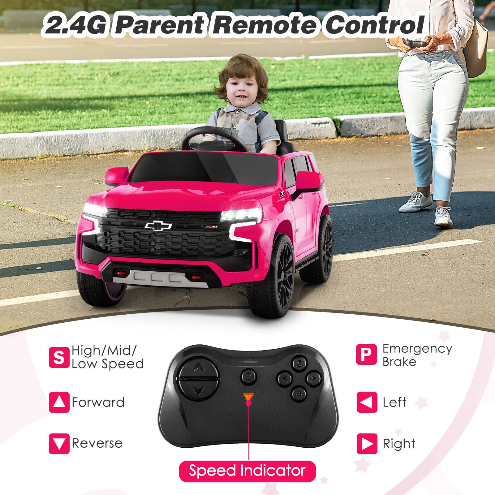 Chevrolet Tahoe Electric Ride-On SUV for Kids with Remote Control, Music, and Lights - 12V - Image 8