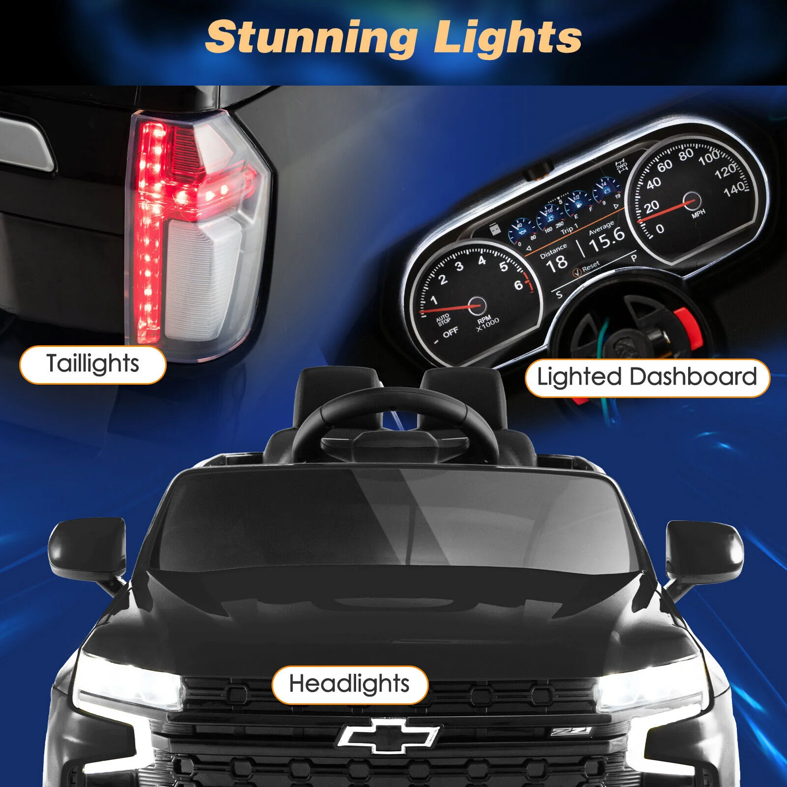 Chevrolet Tahoe Electric Ride-On Truck for Kids with Remote Control, Music, and Lights - 12V SUV Toy - Image 5