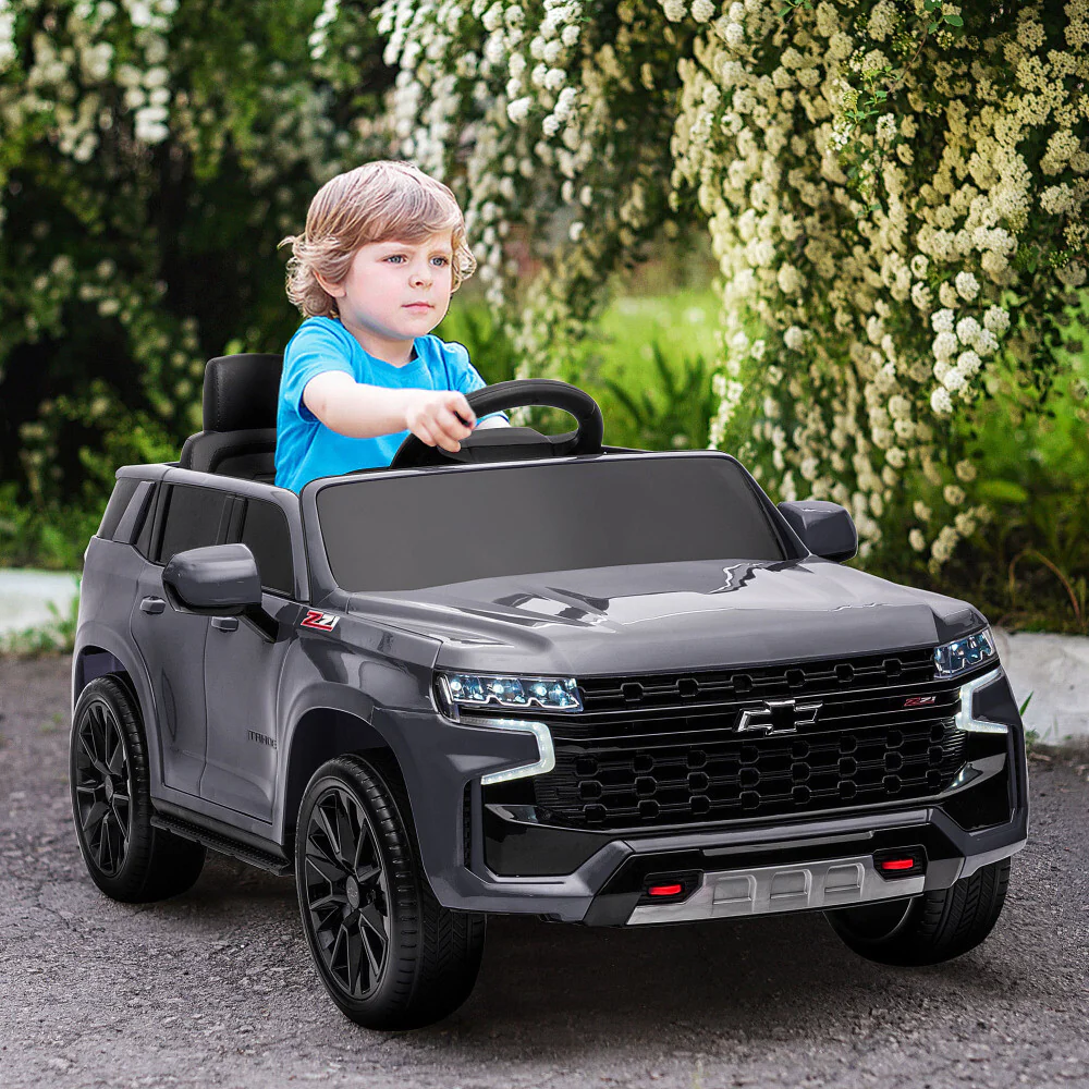 Licensed Chevrolet Tahoe 12V Battery-Powered Electric Ride-On Car for Kids - Image 11